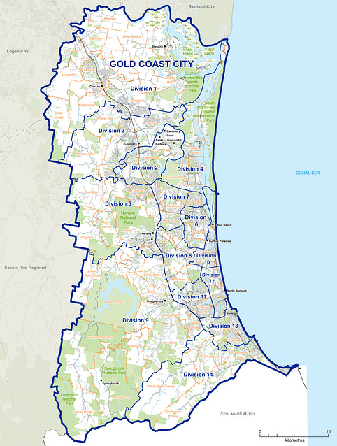 Local Governement electorates on the Gold Coast