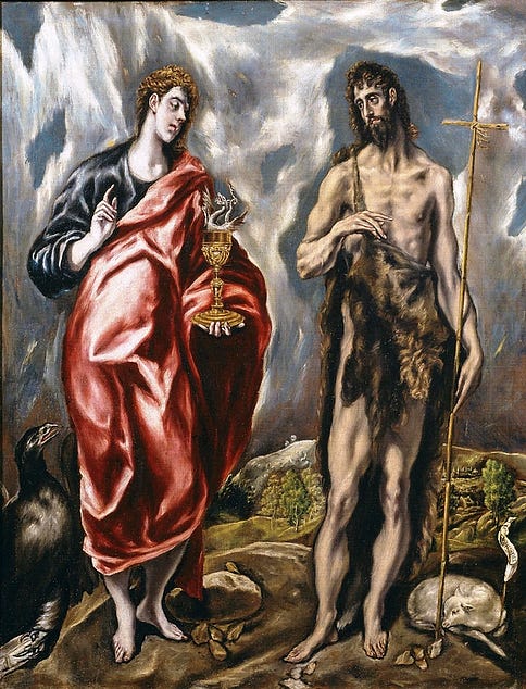 El Greco - John the Evangelist and John the Baptist