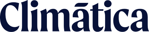 logo de climática en color azul oscuro