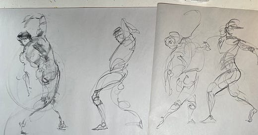 simple gesture drawing poses