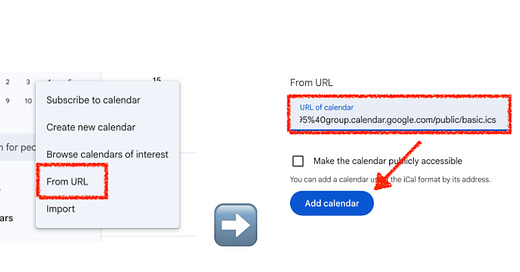 How To Add iCal Links To Google Calendar Outlook or Apple Calendar