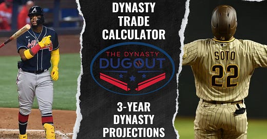 Dynasty Fantasy Baseball Trade Calculator - by Chris Clegg
