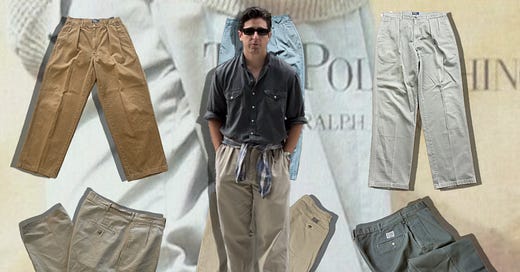 Polo by Ralph Lauren Andrew Pant Classic Pleated Chino Men's