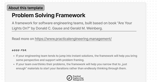 The Problem Solving Framework - by Mirek Stanek