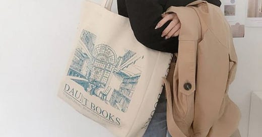 Bookstore tote bag discount