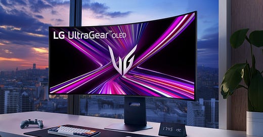 LG's new monster 45-inch 5K OLED gaming monitor is bendable