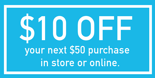 $10 off your next $50 purchase coupon