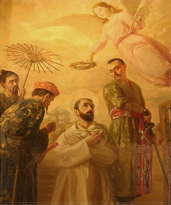 The martyrdom of St. Hyacinth Castañeda. Unknown artist.