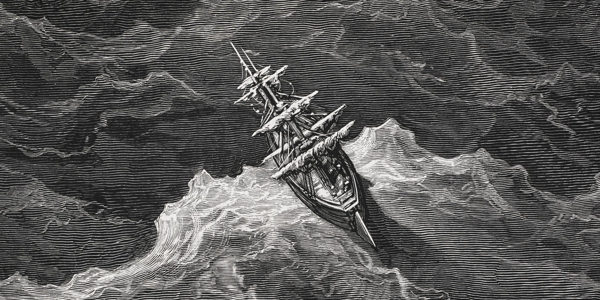 Image from Samuel Coleridge's Rime of the Ancient Mariner. Coleridge essentially invented writer's block.