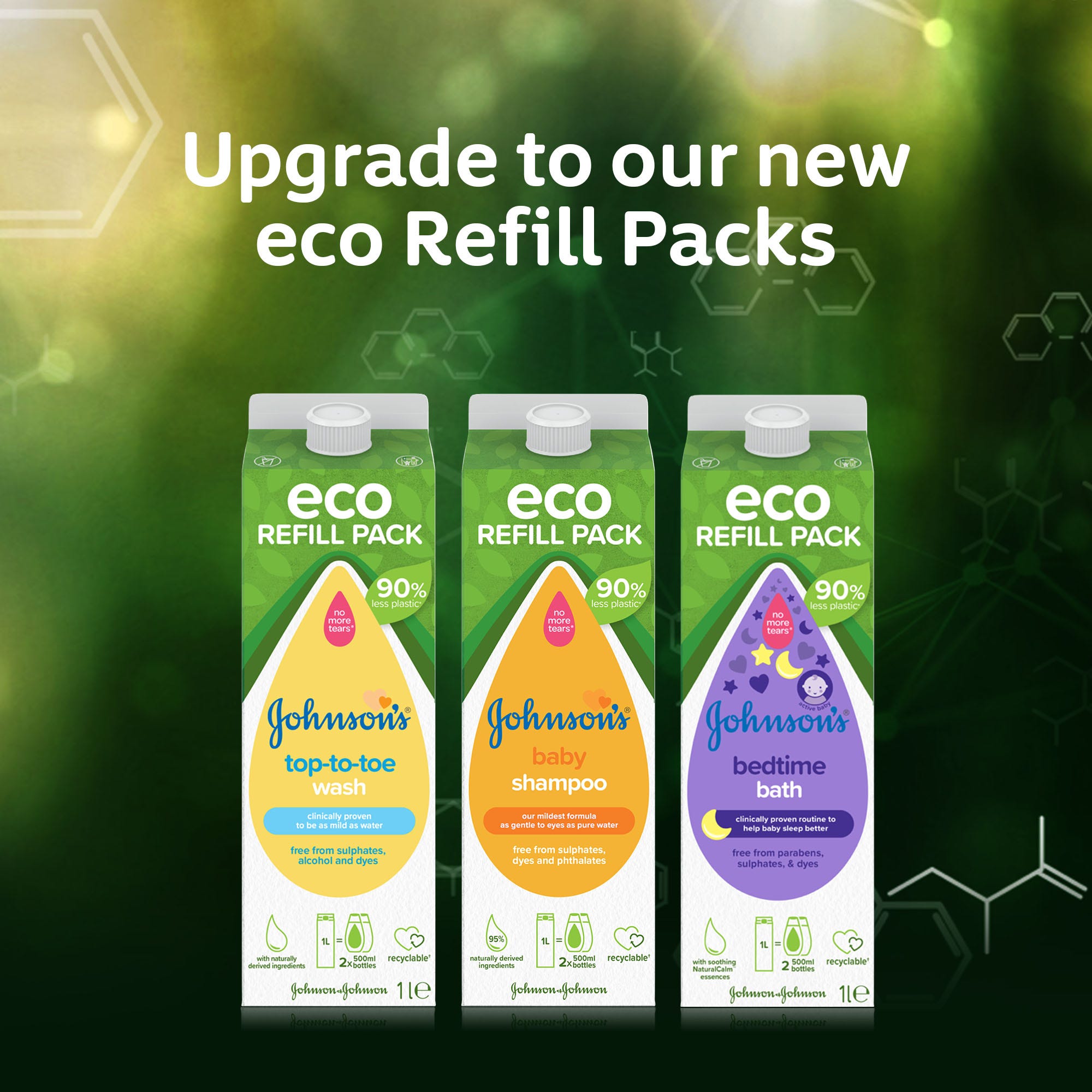 Advert that says Upgrade to our new eco refill packs.