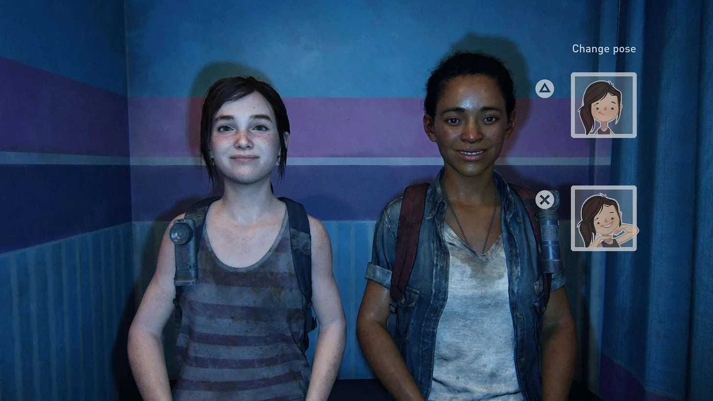 Ellie and Riley in The Last of Us Part 1