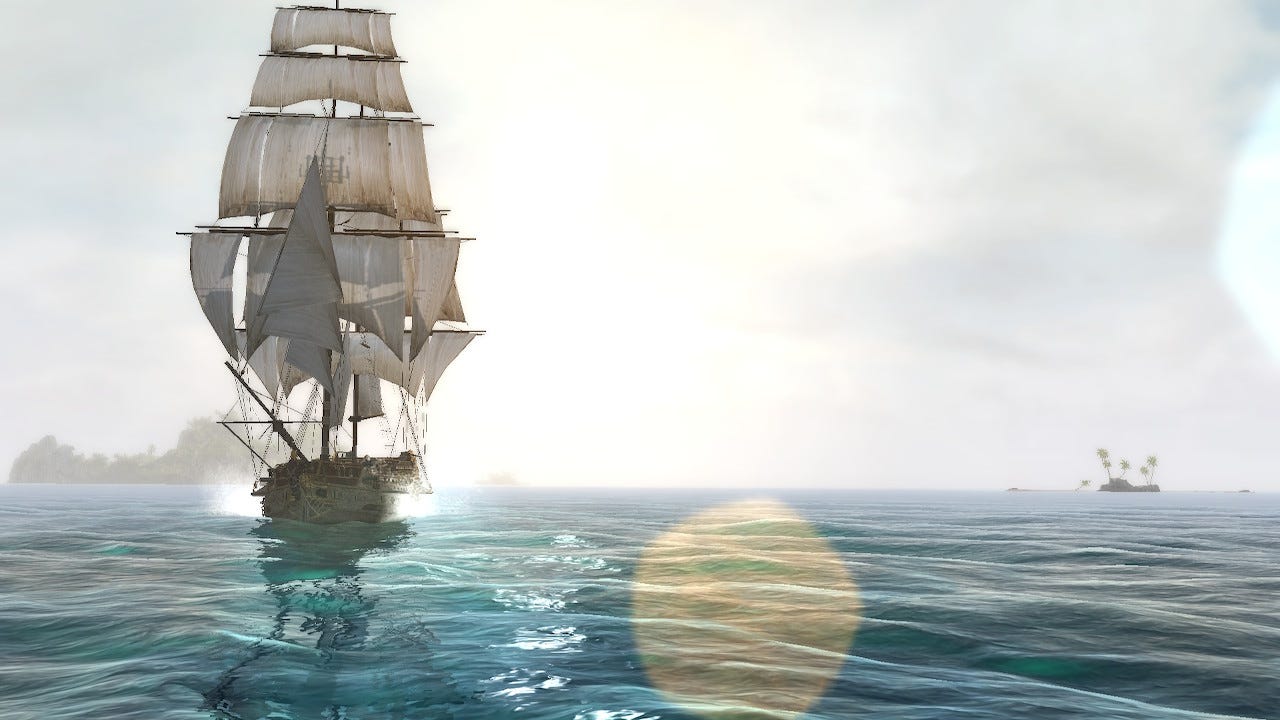 Pirate ship sailing the seas