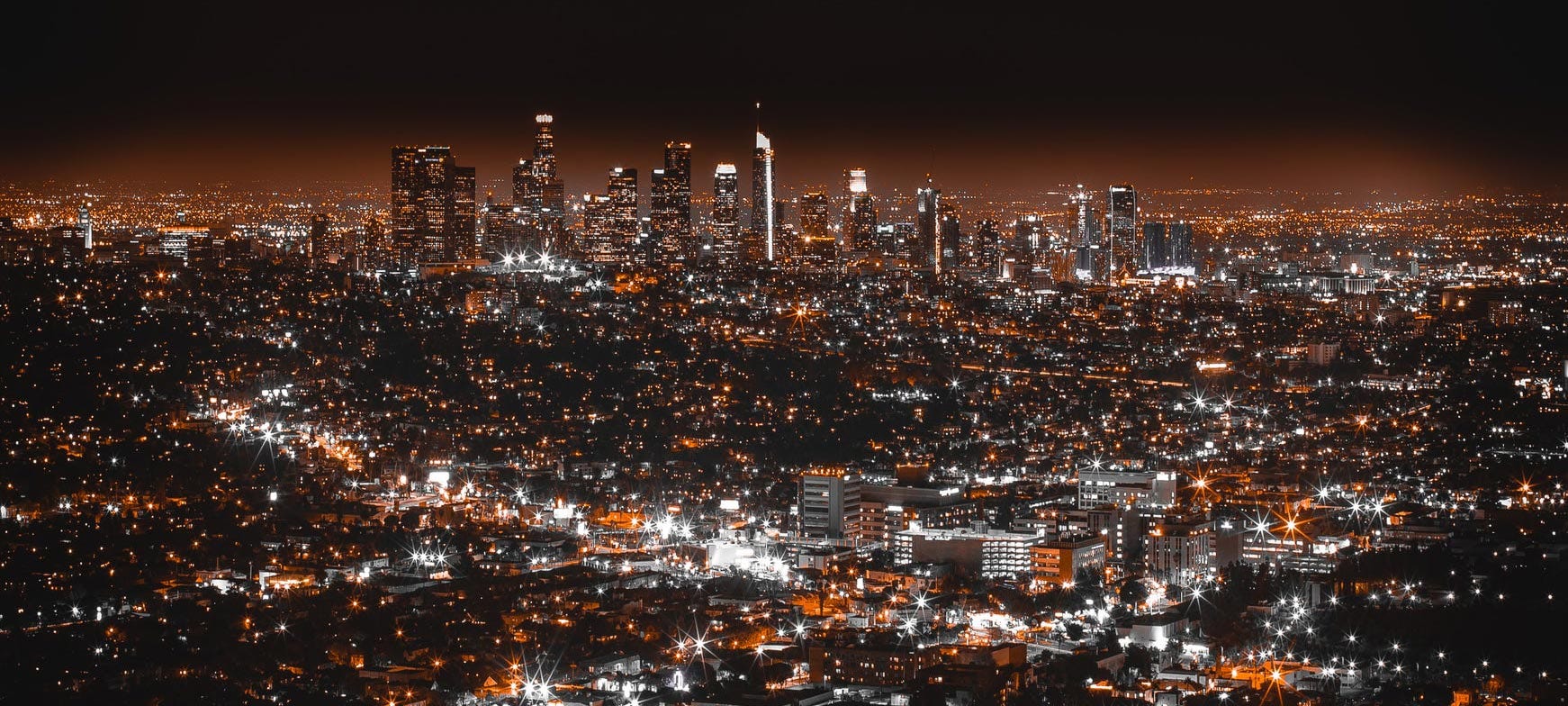 Los Angeles at night - Jim Carrey's $10 million view.