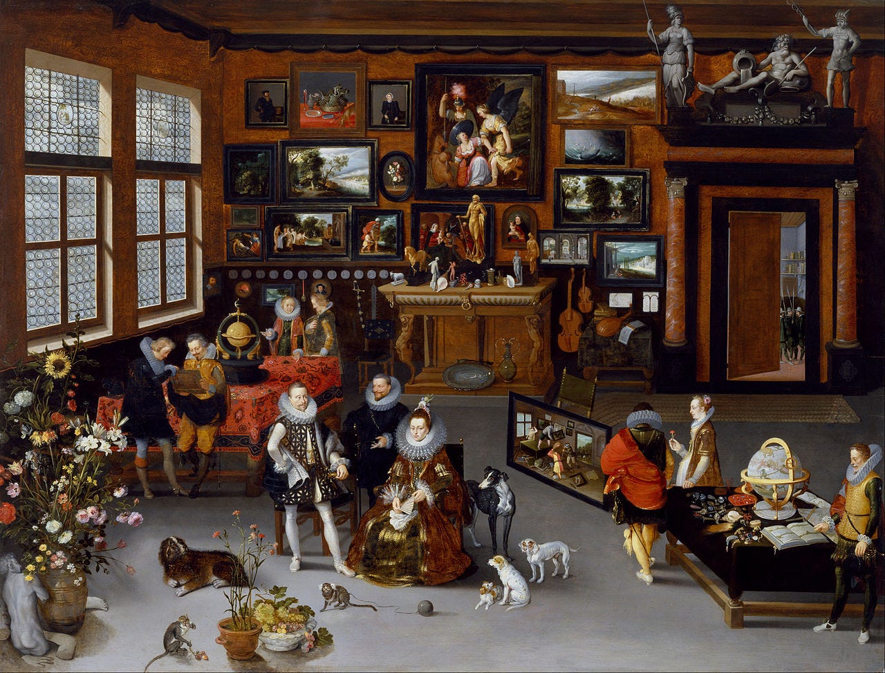 Hieronymus Francken Ii - The Archdukes Albert and Isabella Visiting a Collector's Cabinet - Google Art Project.jpg