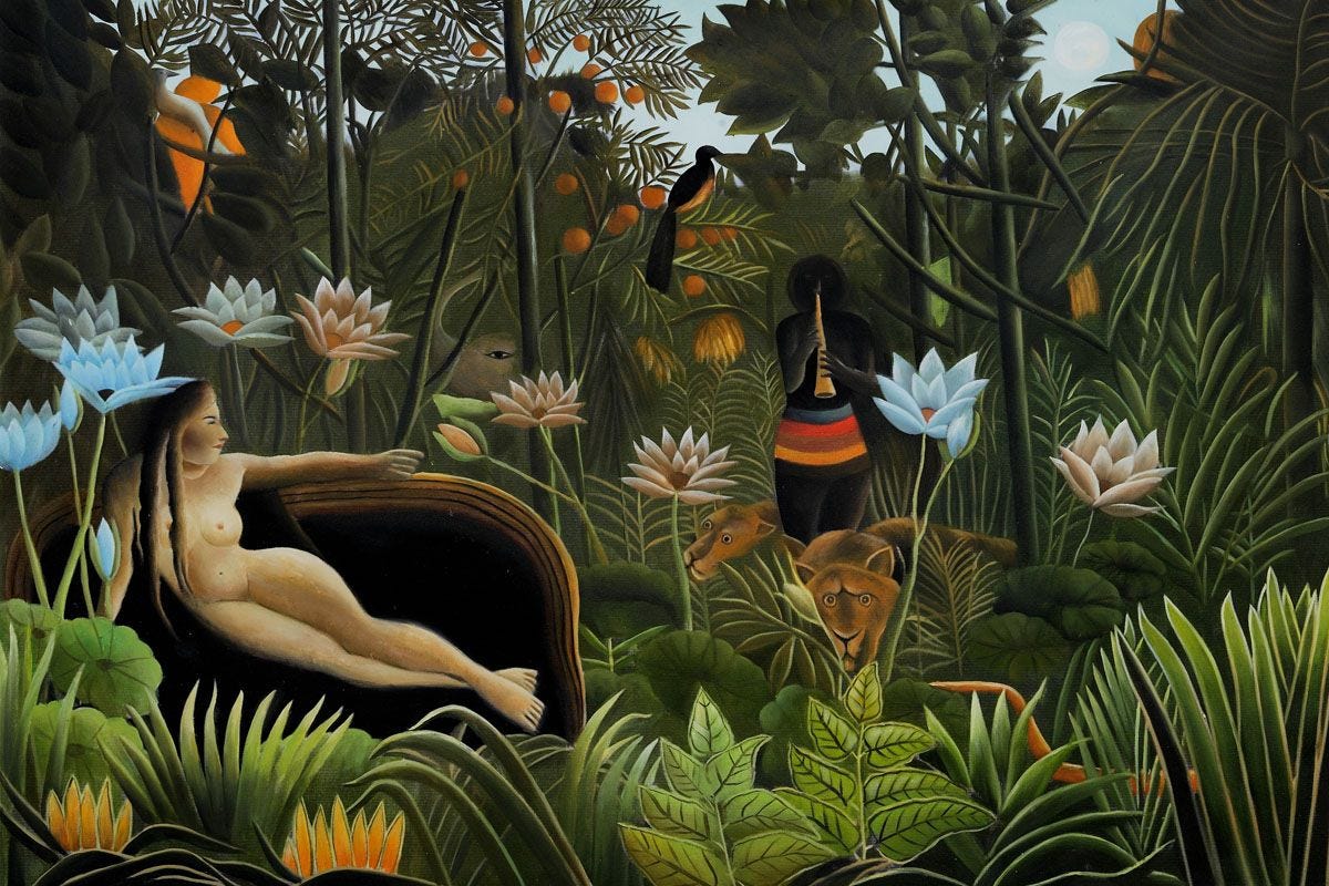 Henri Rousseau, The Dream - Canvas Art & Reproduction Oil Paintings at  overstockArt.com in 2022 | Painting, Naive art, Oil painting
