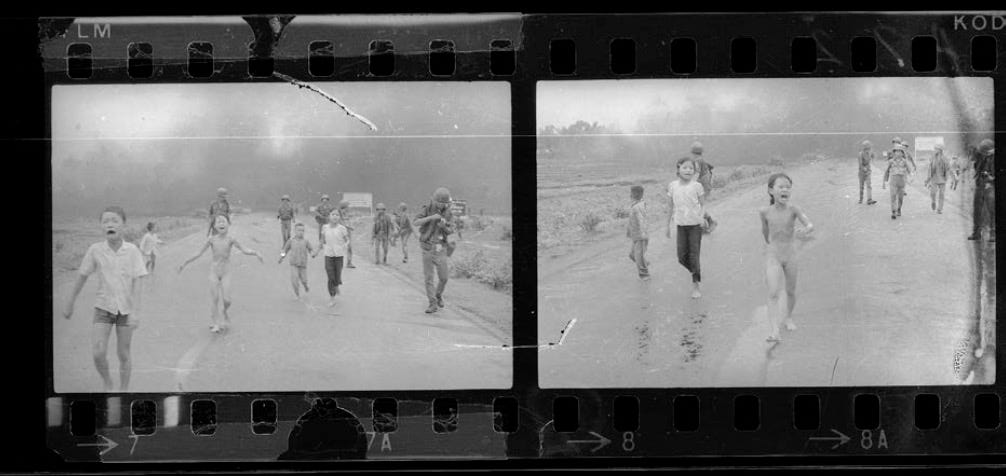 A scan of the famous *Napalm Girl* photo negatives.