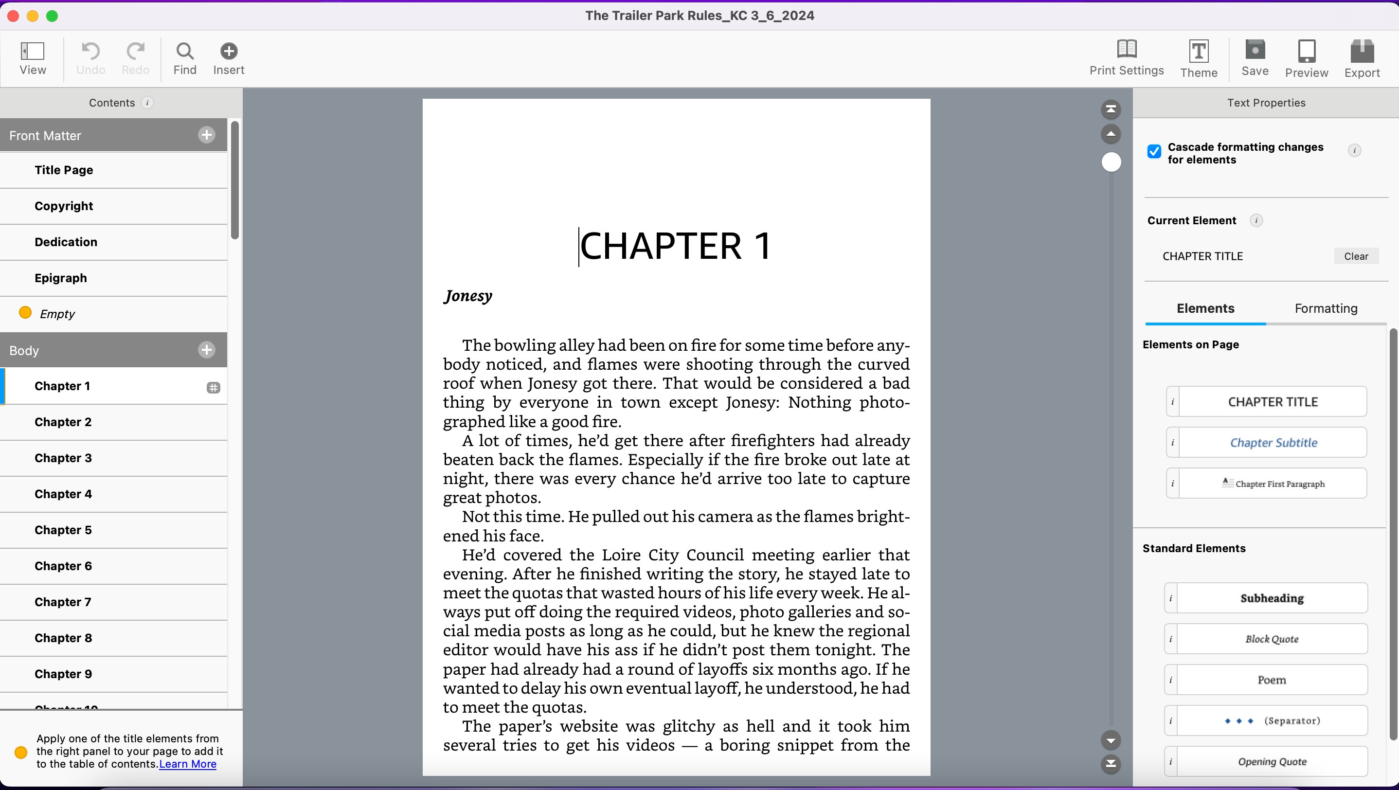 A Kindle Create view of The Trailer Park Rules A Kindle Create view of The Trailer Park Rules