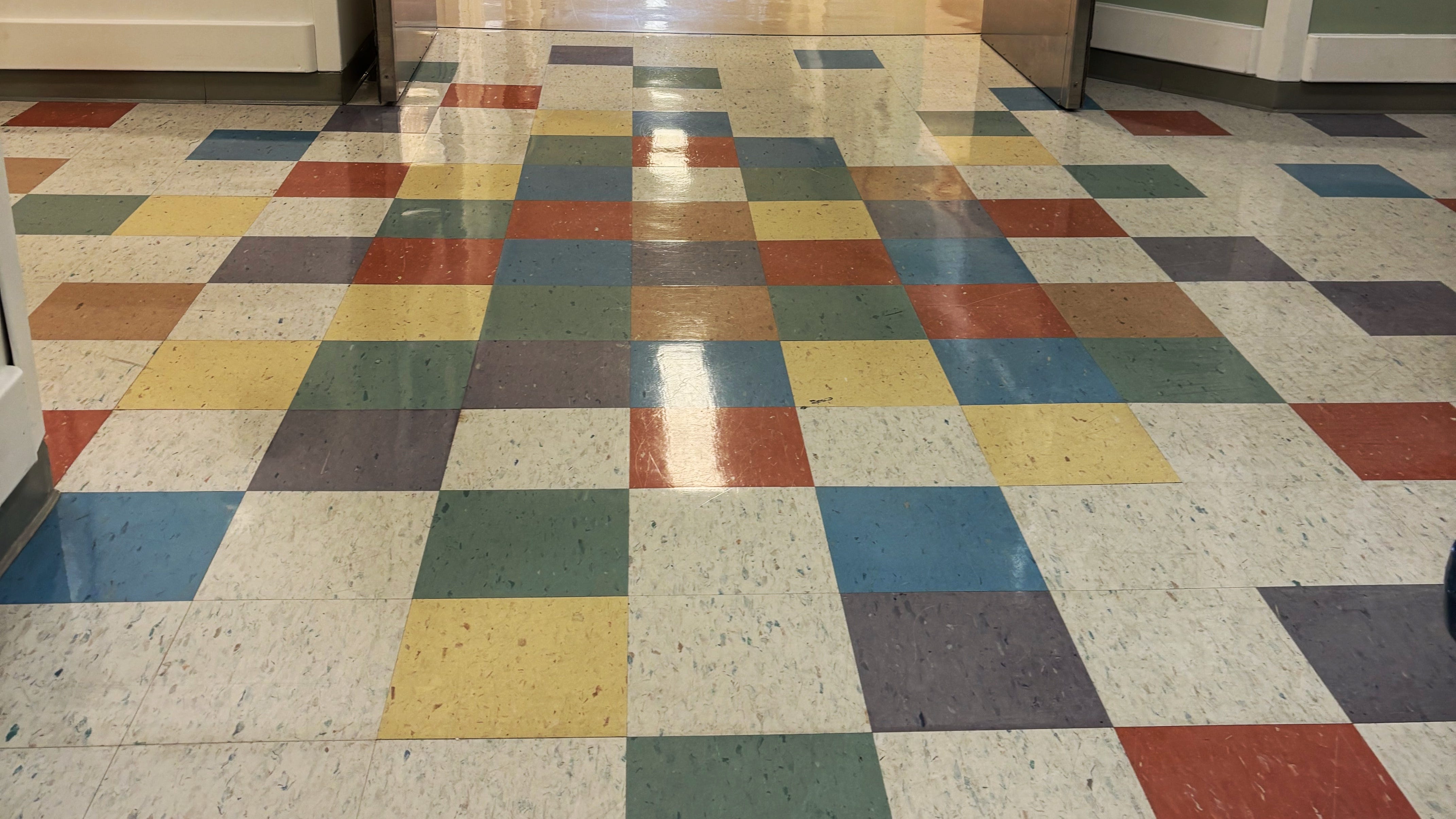 Colorful tile floor