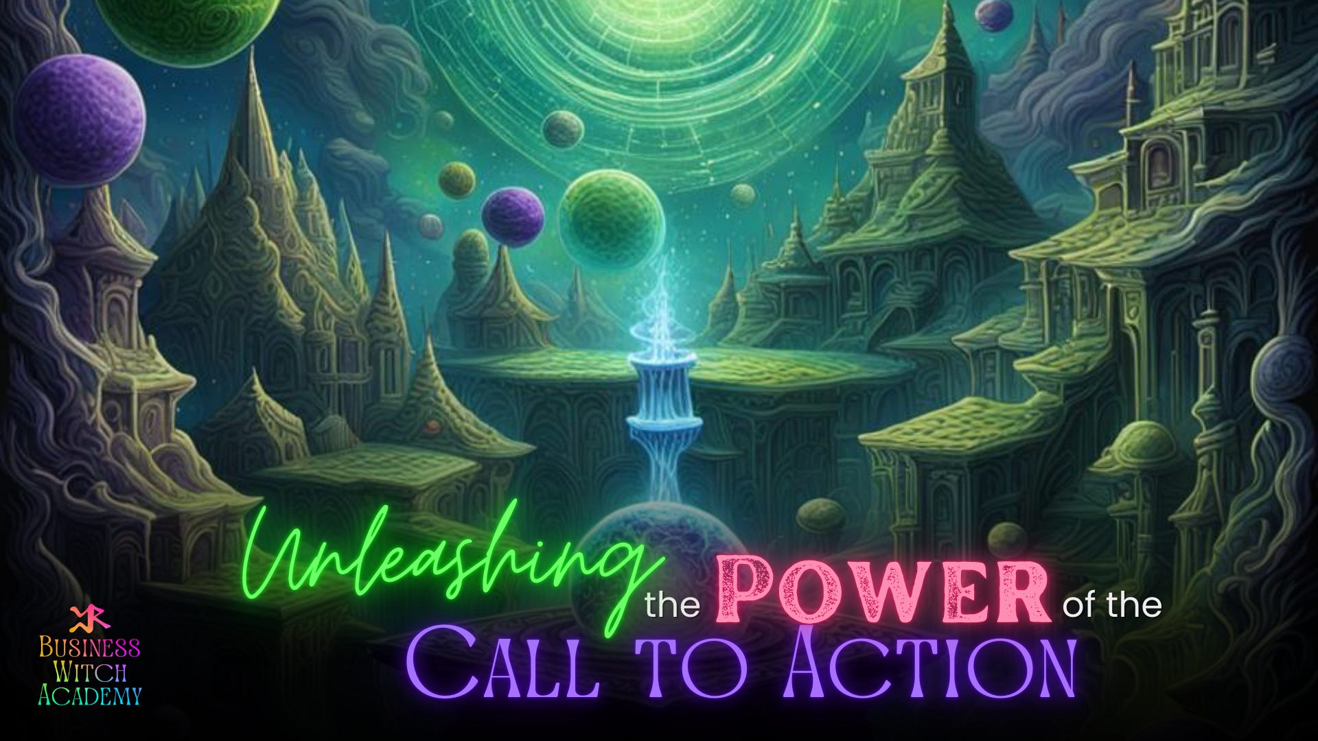 Image of ancient ruins generated with the assistance of Night Café AI and Canva exclusively for Cheryl Evans, Business Witch Academy, “Unleashing the Power of the Call to Action”