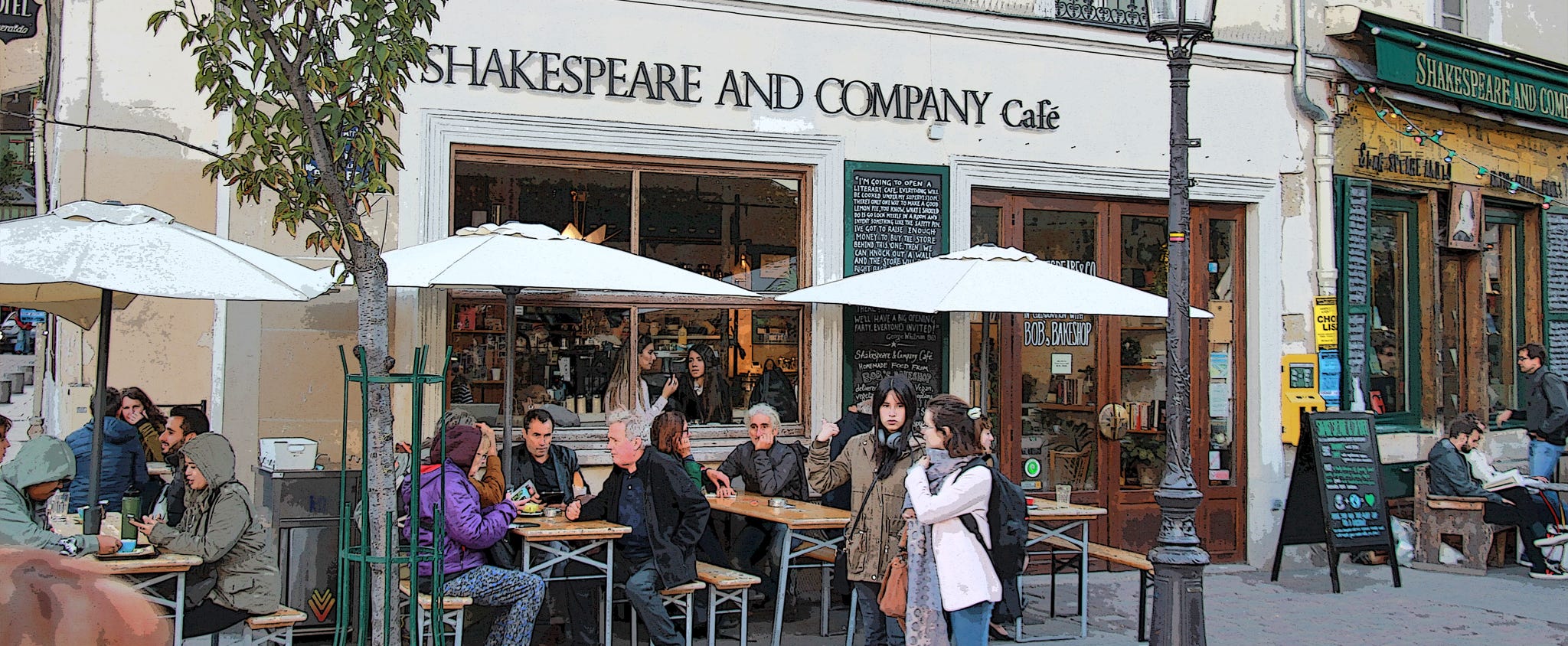 Shakespeare and Company Bookstore and Cafe in Paris, France - one of the literary pilgrimage sites in the world.