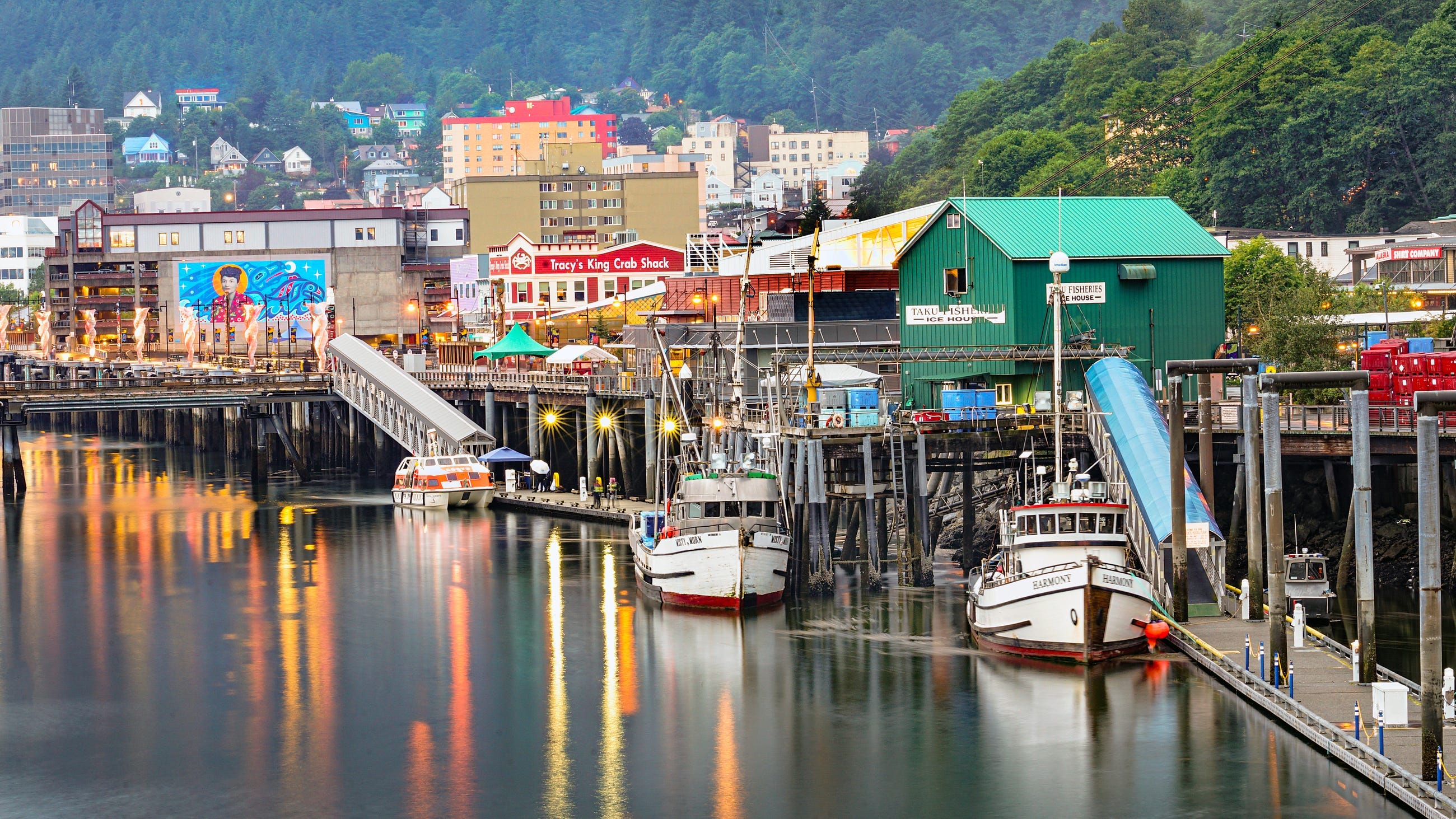 Juneau Harbor shoreline Juneau Harbor shoreline