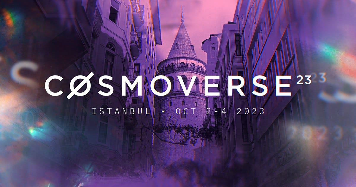 Cosmoverse | İstanbul Oct 2-4 🇹🇷 (@CosmoverseHQ) / X