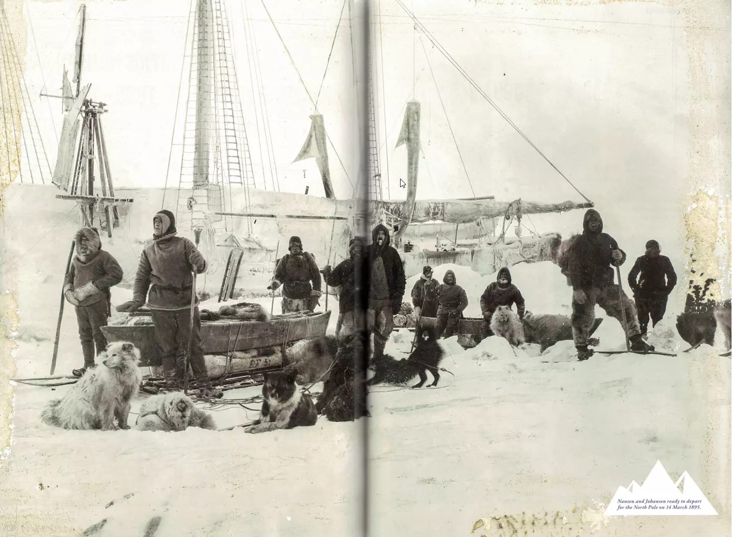 Nansen and Johansen depart to ski towards the North Pole, 14th of March 1895