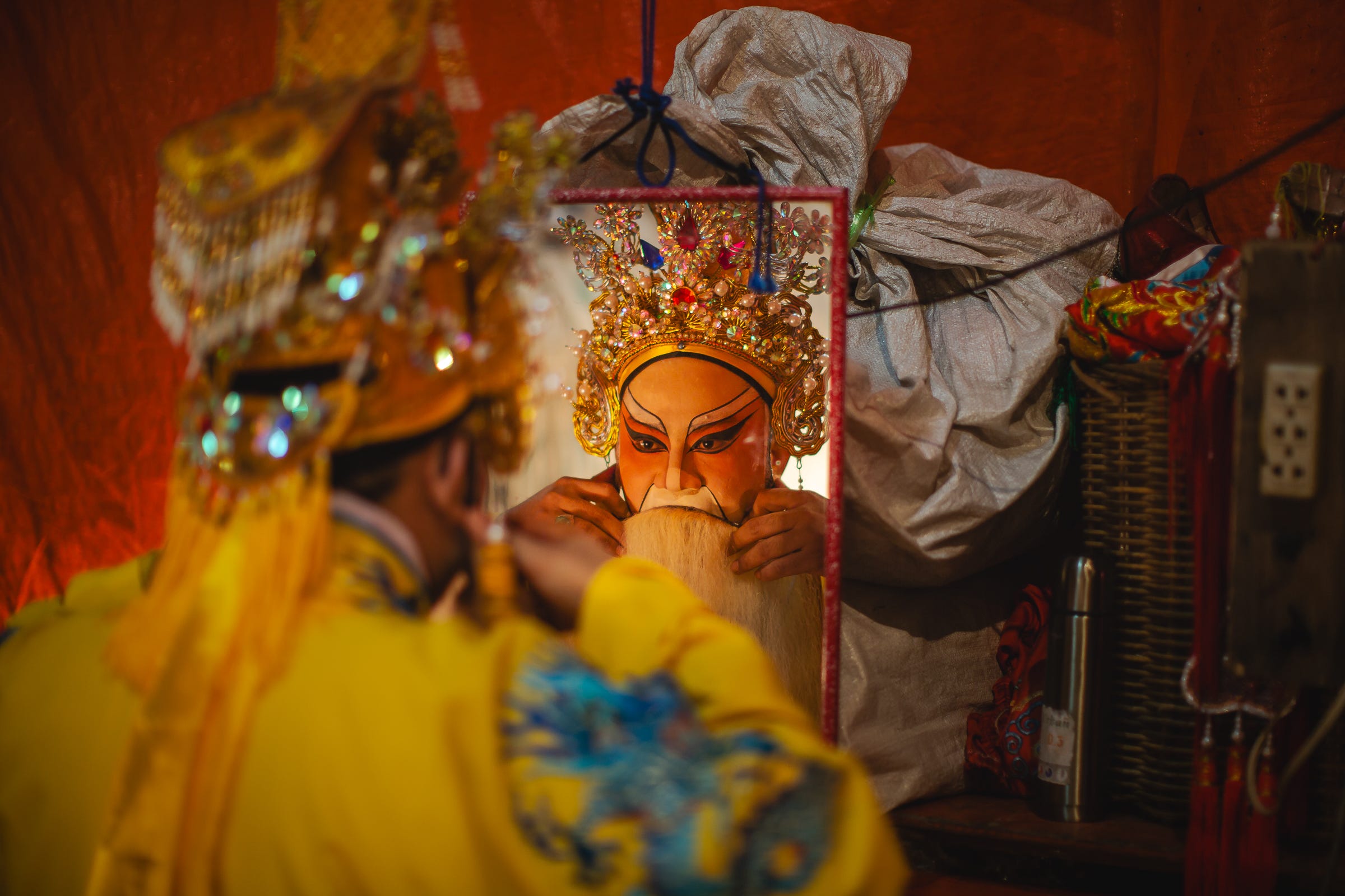 Backstage at a Chinese Opera. 1/125, f/1.2, ISO200, 50mm