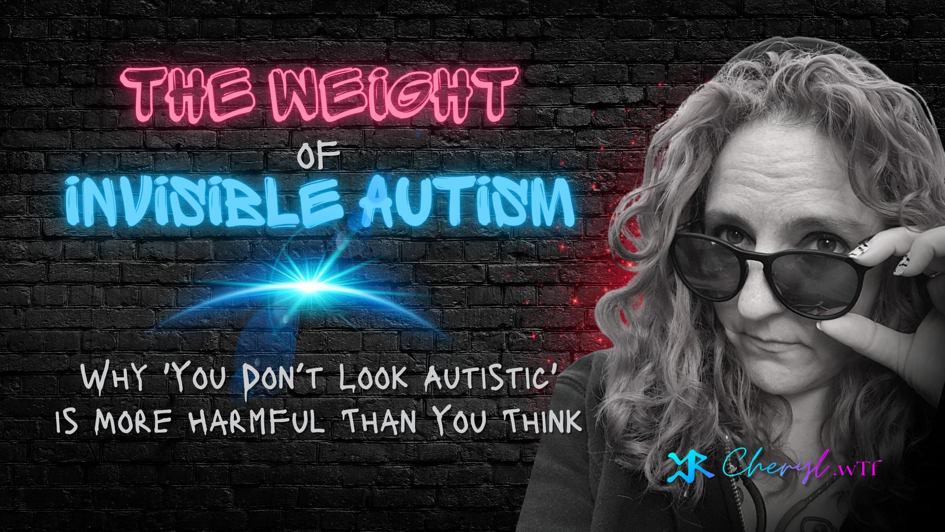 Article Title Image with photo of Cheryl Evans. Generated with the assistance of Canva exclusively for Cheryl.wTf, "The Weight of Invisible Autism: Why 'You Donβt Look Autistic' is More Harmful Than You Think" Article Title Image with photo of Cheryl Evans. Generated with the assistance of Canva exclusively for Cheryl.wTf, "The Weight of Invisible Autism: Why 'You Donβt Look Autistic' is More Harmful Than You Think"