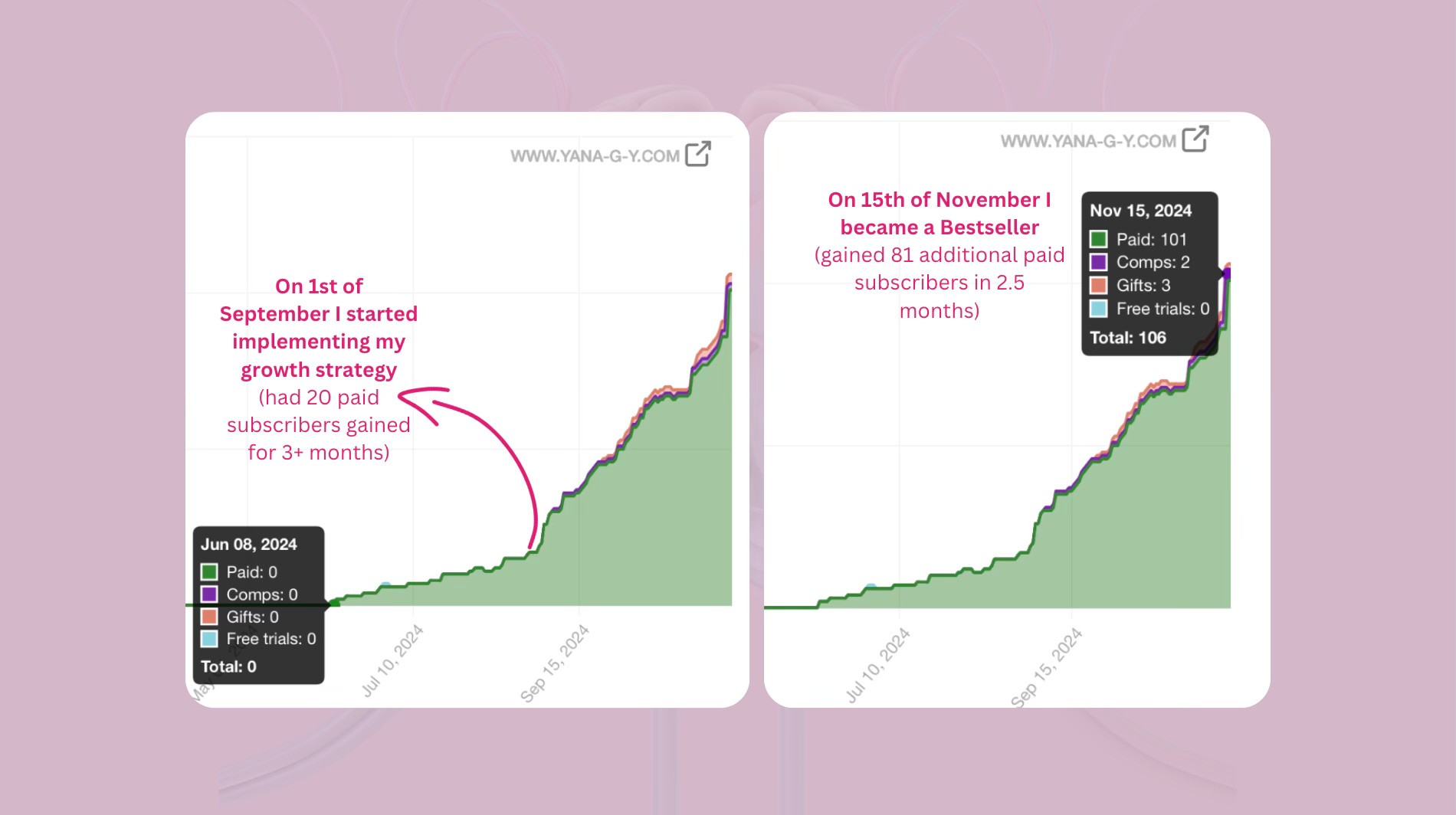 sub stack growth to bestseller in 3 months