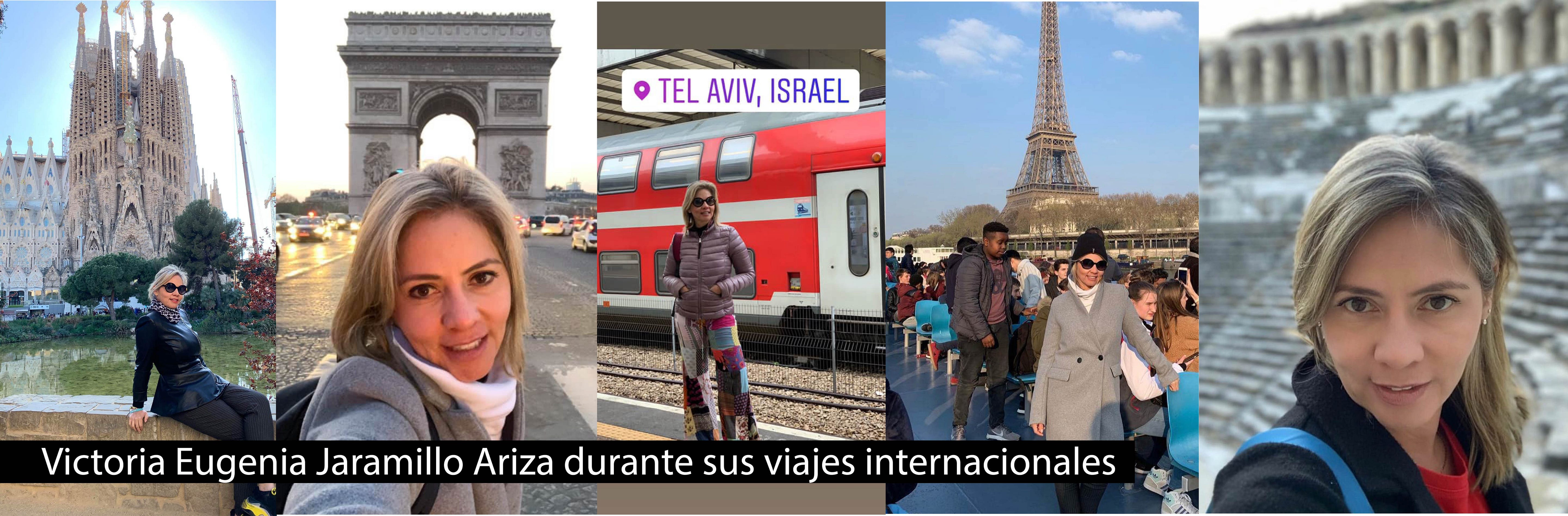 Victoria Eugenia Jaramillo Ariza durante sus viajes internacionales Victoria Eugenia Jaramillo Ariza durante sus viajes internacionales
