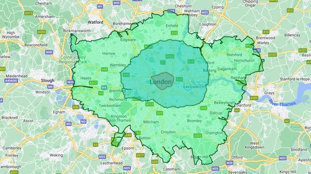 New ULEZ map shows plans to extend daily charge in 2023 - see if it affects  you - Mirror Online