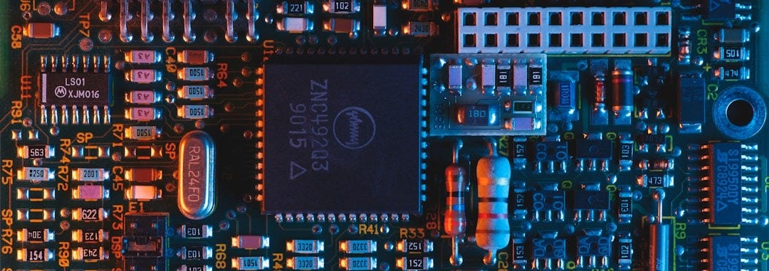 blue circuit board