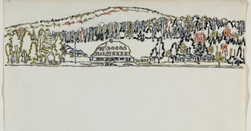 “Across the Lake I” by David B. Milne. 1921.