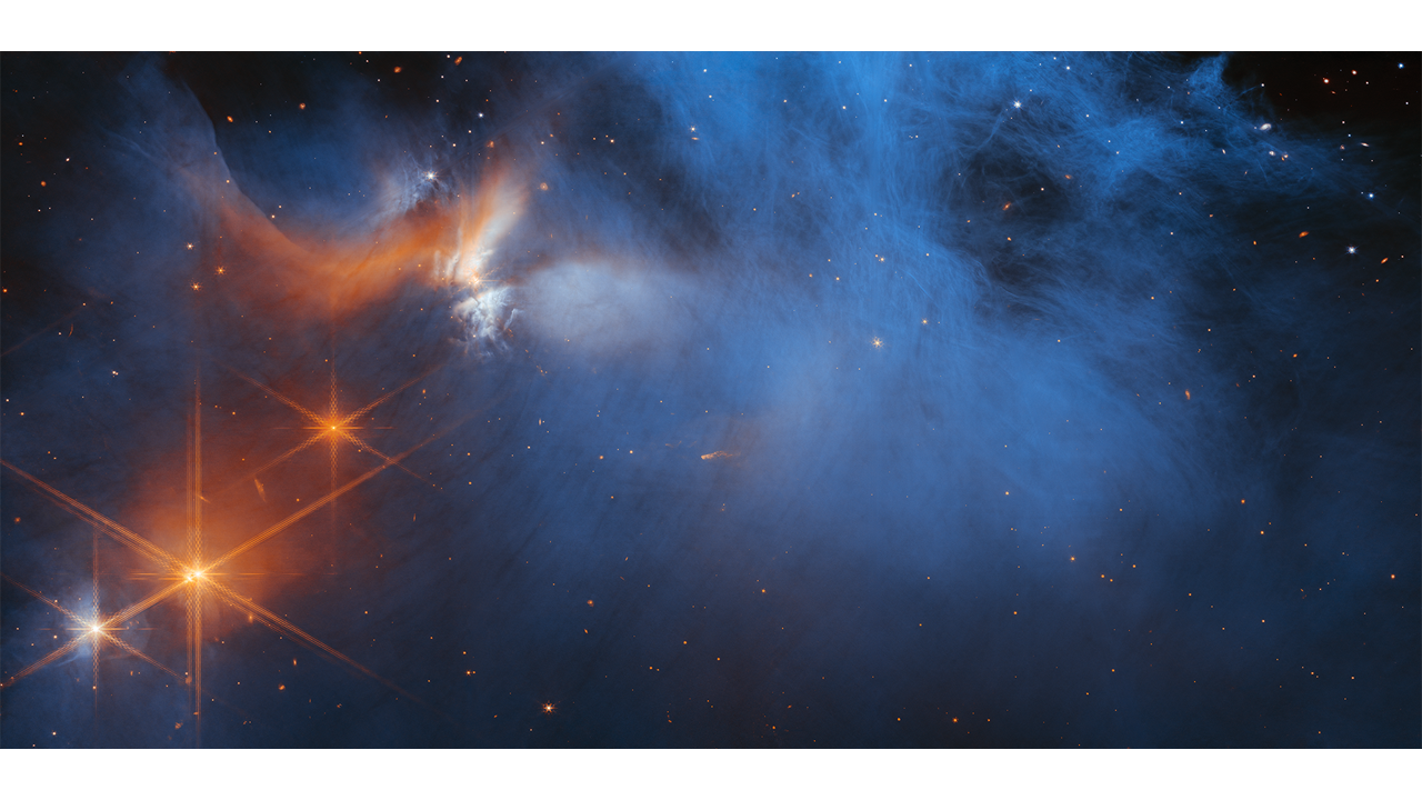 Chamaeleon I Molecular Cloud (NIRCam Image) James Webb Telescope
