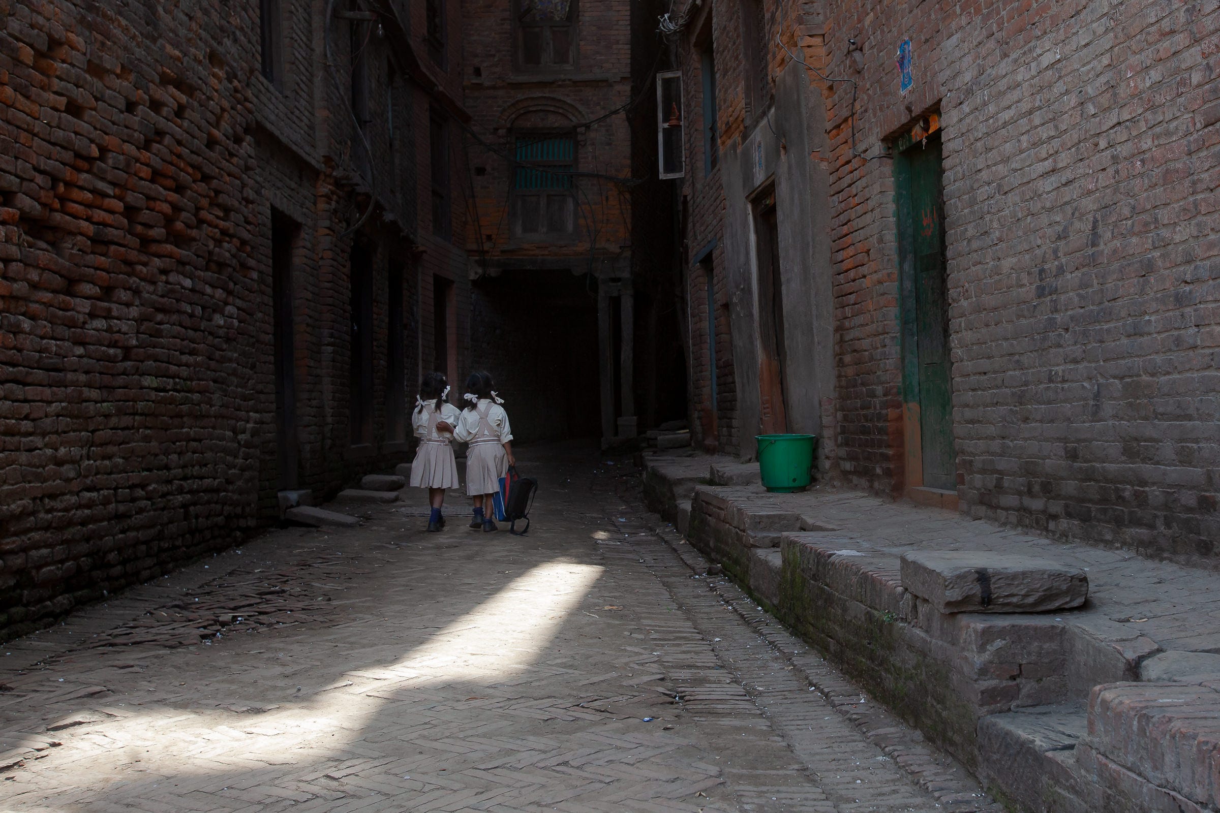 Sisters Yamuna and Jamnua, Bhatapur, Nepal. 1/160, f/6.3, ISO400, 35mm