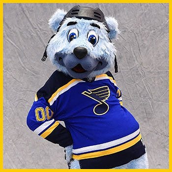 Yesterday I helped unveil - Louie - St. Louis Blues Mascot
