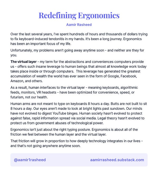 Redefining Ergonomics
