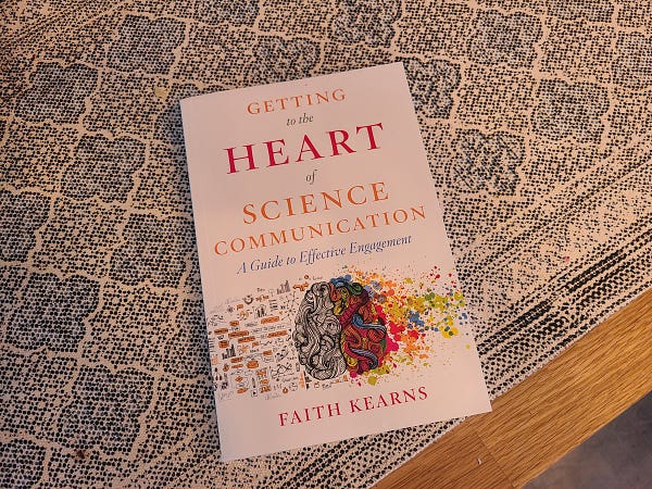 Photo of Faith Kearns book Getting to the Heart of Science Communication