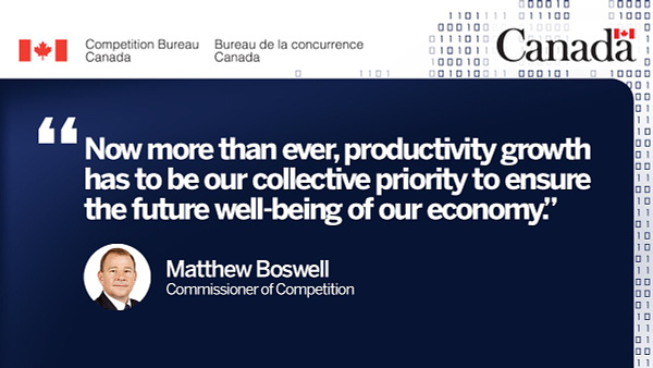Commissioner photo and quote: "Now more than ever, productivity growth has to be our collective priority to ensure the future well-being of our economy."