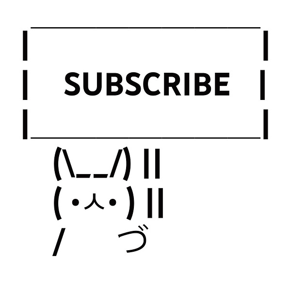 [Image: A character bunny holding a sign that reads, "SUBSCRIBE."]