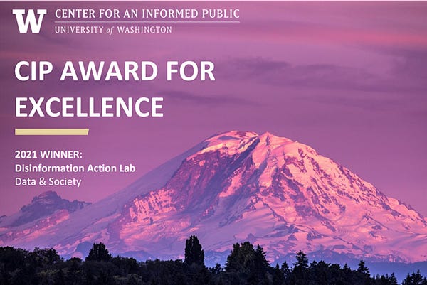 CIP Award for Excellence 2021 Winner: Disinformation Action Lab