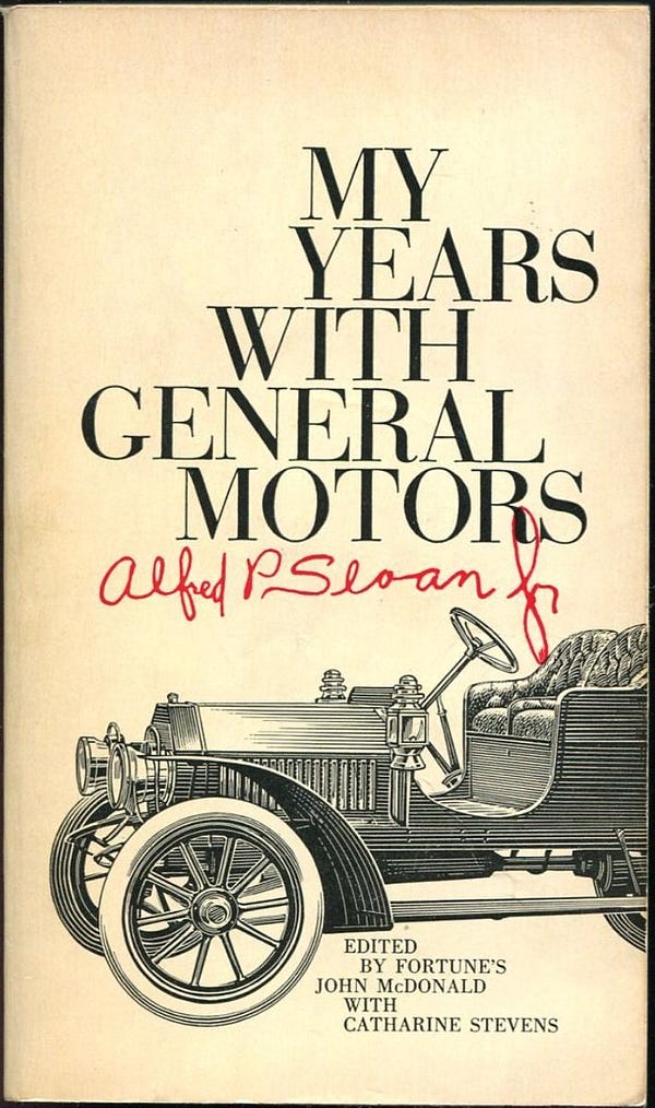 Book. My Years with General Motors