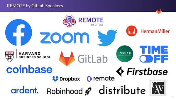 REMOTE by GitLab Speakers Brand Logos