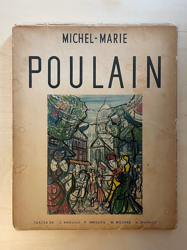 Cover: Anouilh, Jean, Pierre Imbourg, und André Warnod. Michel-Marie Poulain. Paris: Presses de Braun, 1953.
