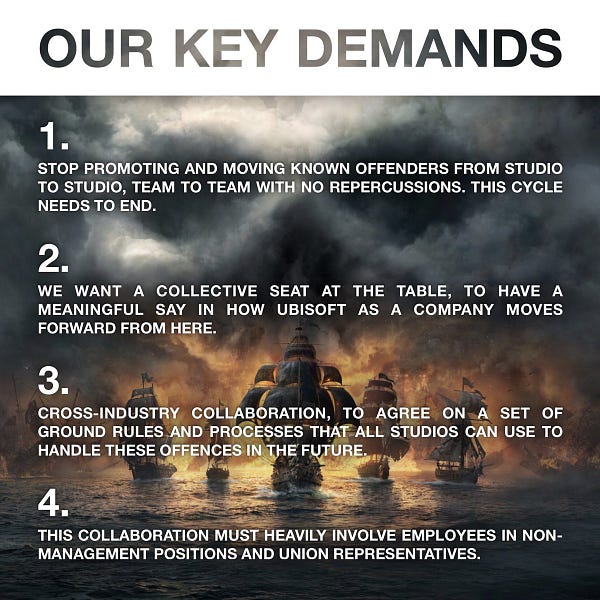 A list of our 4 key demands