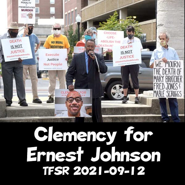 A protest in Boone County, MO, for clemency for Ernest Johnson