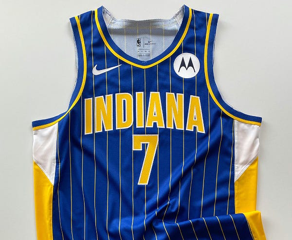 Nike Indiana Pacers 2021/22 NBA City Edition Swingman Jersey Blank No Name  NEW