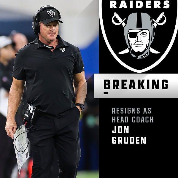 Gruden out as Raiders coach