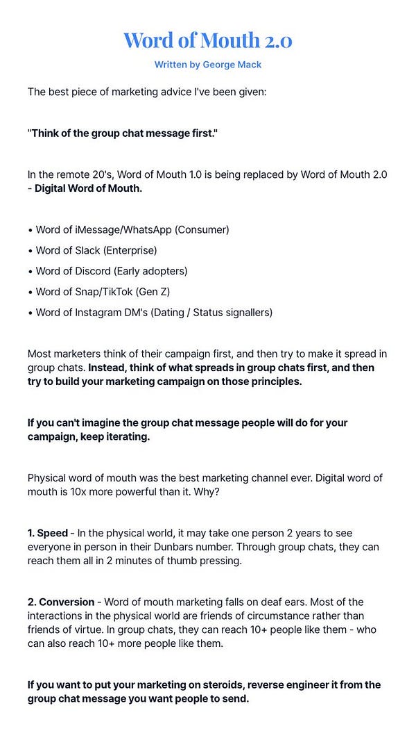 Word of Mouth 2.0